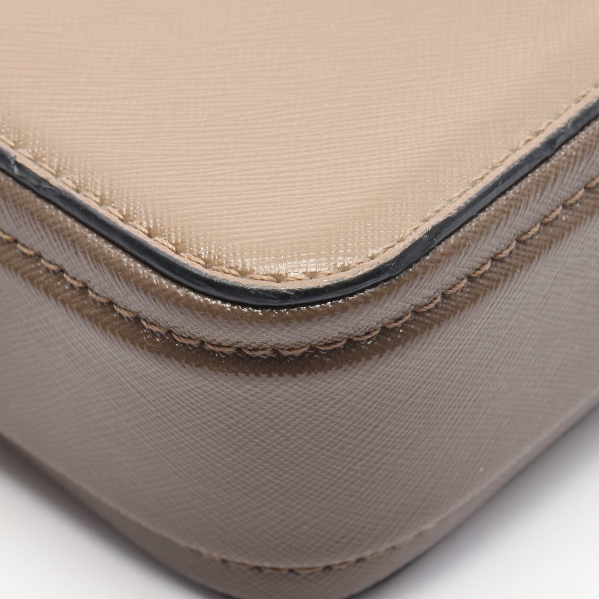 SNAPSHOT スナップショット ショルダーバッグ レザー グレーブラウン アイボリー マークジェイコブス バッグ MARC JACOBS
