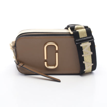 SNAPSHOT スナップショット ショルダーバッグ レザー グレーブラウン アイボリー マークジェイコブス バッグ MARC JACOBS