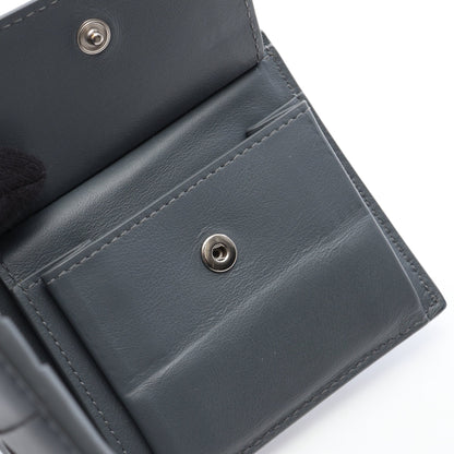 マキシイントレチャート 二つ折り財布 レザー グレー ボッテガヴェネタ 財布・小物 BOTTEGA VENETA