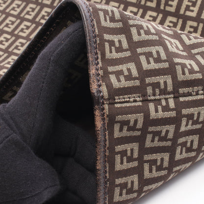 ズッキーノ ショルダーバッグ トートバッグ キャンバス レザー ダークブラウン ベージュ フェンディ バッグ FENDI