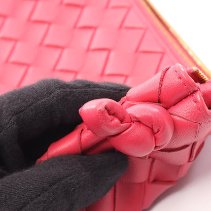イントレチャート スモール ターンポーチ ハンドバッグ レザー ピンク ボッテガヴェネタ バッグ BOTTEGA VENETA