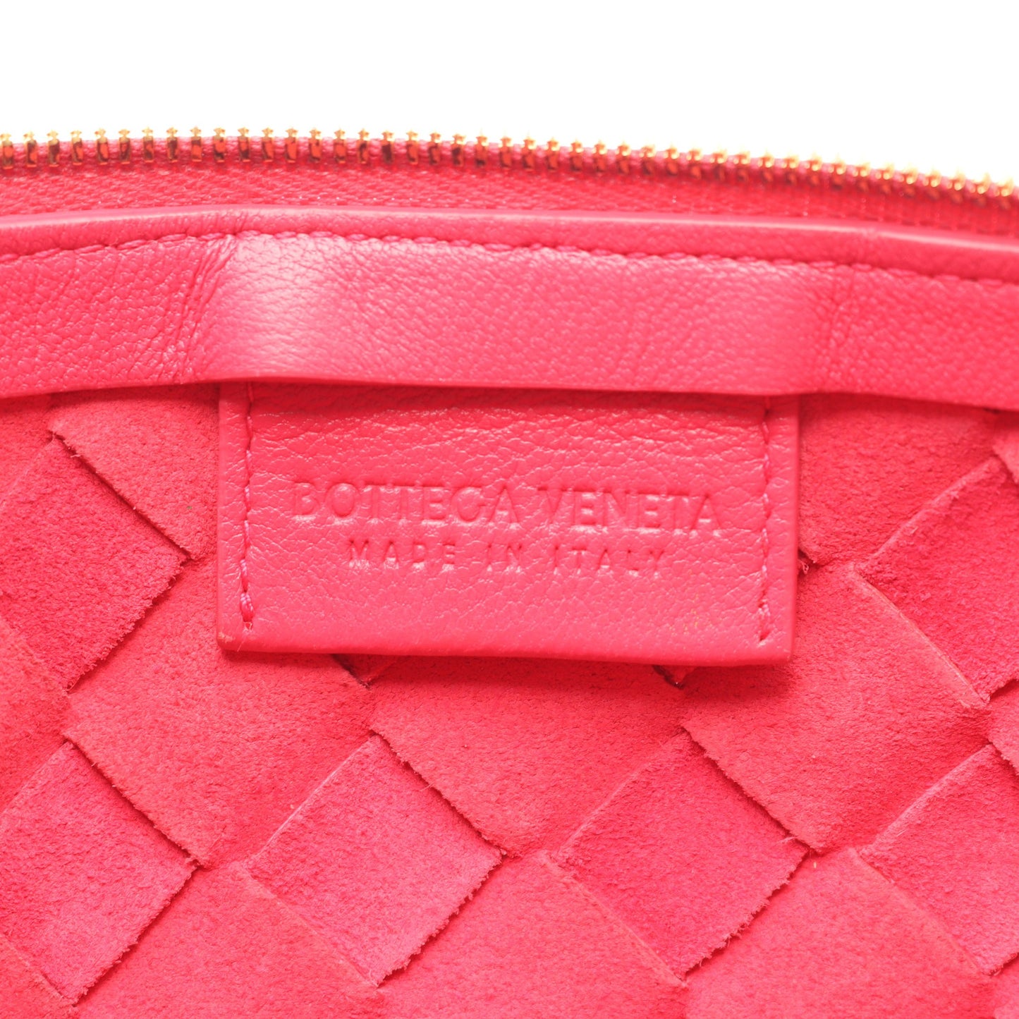 イントレチャート スモール ターンポーチ ハンドバッグ レザー ピンク ボッテガヴェネタ バッグ BOTTEGA VENETA
