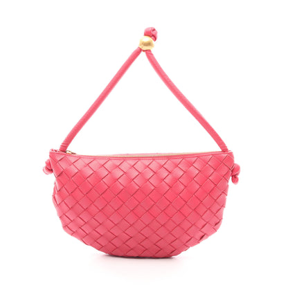 イントレチャート スモール ターンポーチ ハンドバッグ レザー ピンク ボッテガヴェネタ バッグ BOTTEGA VENETA