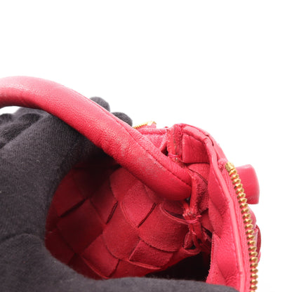 イントレチャート スモール ターンポーチ ハンドバッグ レザー ピンク ボッテガヴェネタ バッグ BOTTEGA VENETA