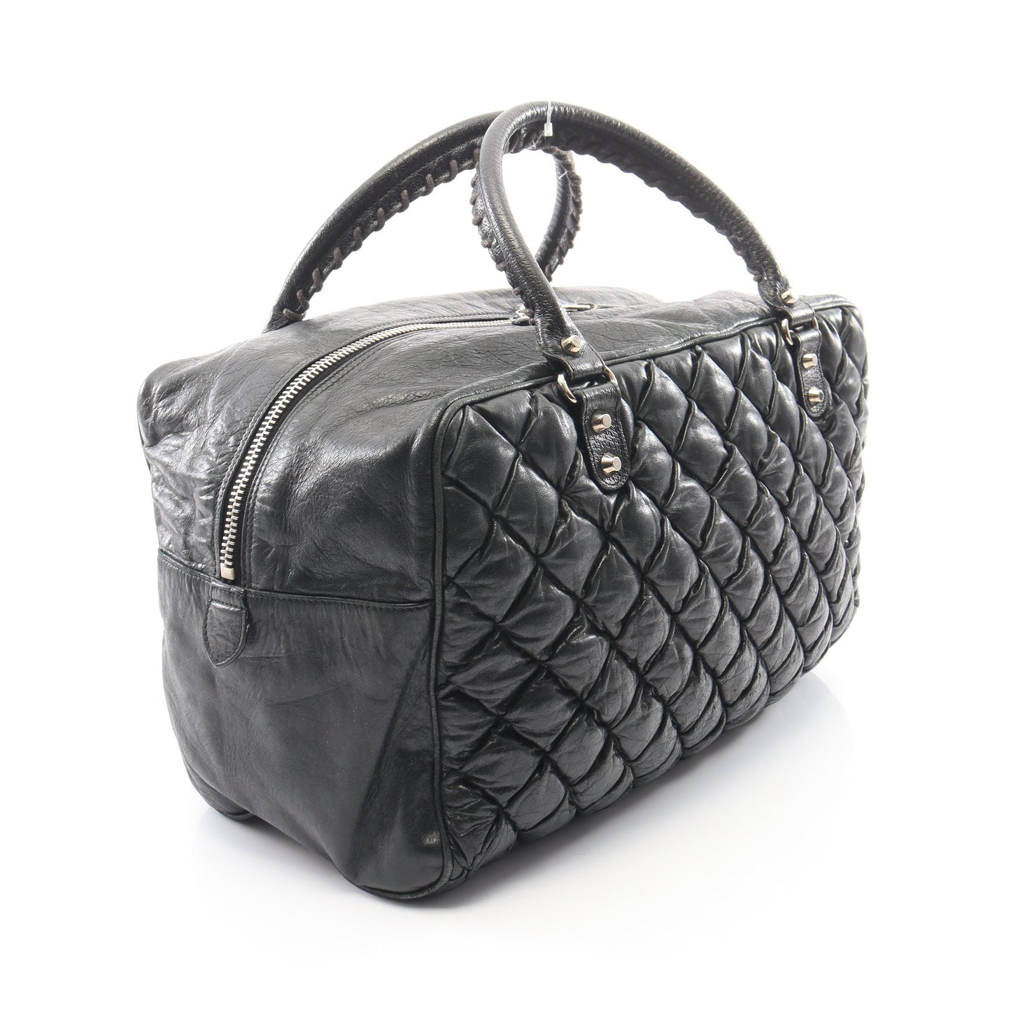ザ マトラッセ ハンドバッグ レザー ブラック バレンシアガ