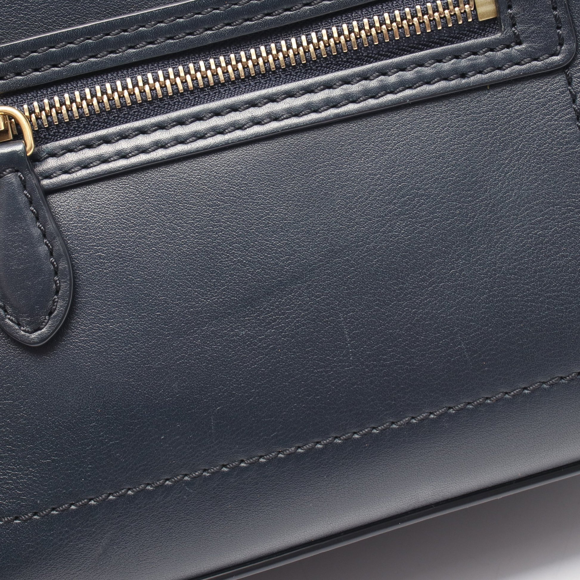 ラゲージ マイクロショッパー ハンドバッグ トートバッグ レザー ネイビー セリーヌ バッグ CELINE