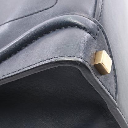 ラゲージ マイクロショッパー ハンドバッグ トートバッグ レザー ネイビー セリーヌ バッグ CELINE