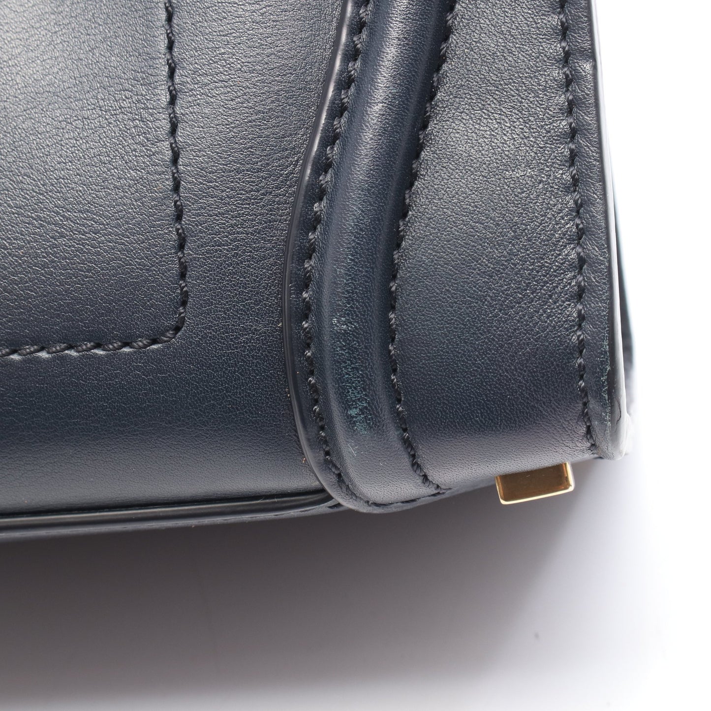 ラゲージ マイクロショッパー ハンドバッグ トートバッグ レザー ネイビー セリーヌ バッグ CELINE