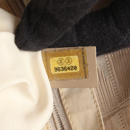 ニュートラベルラインMM ハンドバッグ トートバッグ ナイロンキャンバス レザー ベージュ ゴールド金具 シャネル バッグ CHANEL