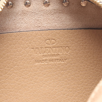 ロックスタッズ カメラバッグ ショルダーバッグ レザー ベージュ ヴァレンティノ バッグ VALENTINO