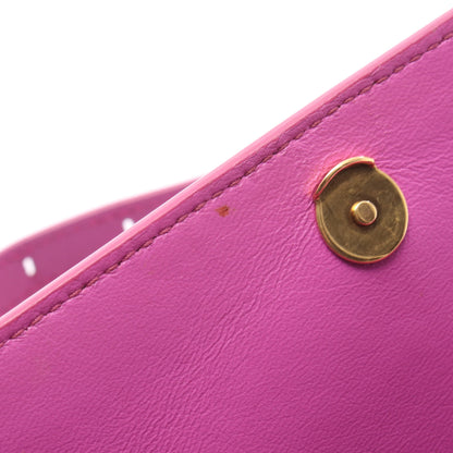 MONOGRAM SHIFT WALLET ON STRAP ショルダーウォレット キャンバス レザー ピンク バレンシアガ