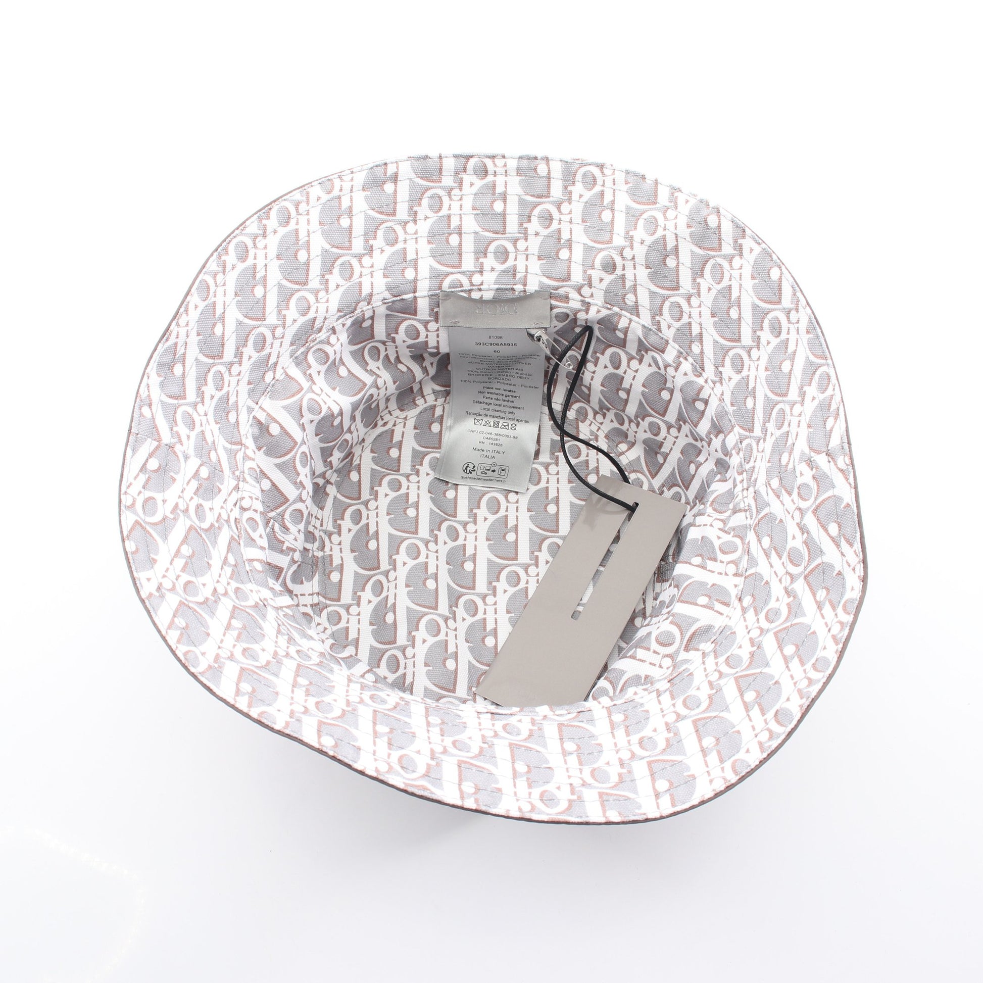 オブリーク リバーシブル バケット ハット コットン グレーブラウン グレー クリスチャンディオール 財布・小物 Christian Dior