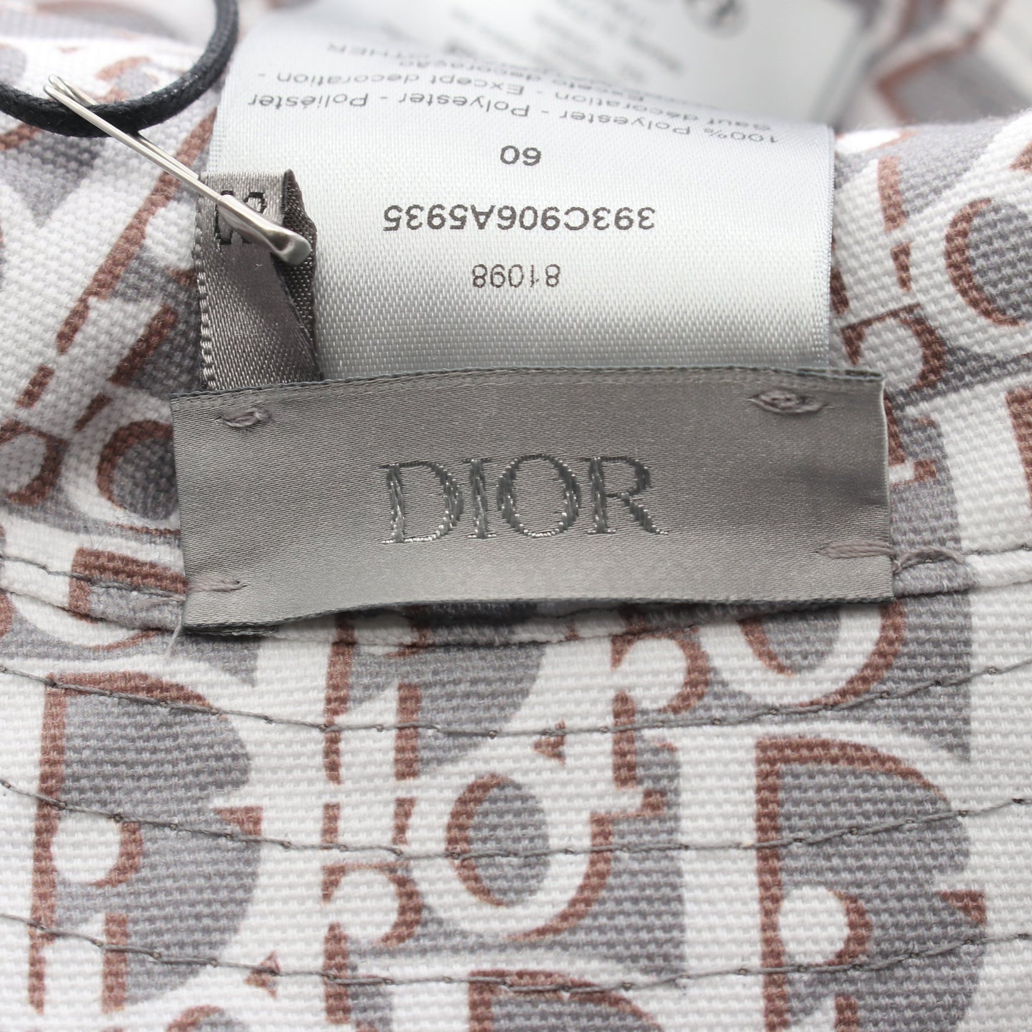 オブリーク リバーシブル バケット ハット コットン グレーブラウン グレー クリスチャンディオール 財布・小物 Christian Dior