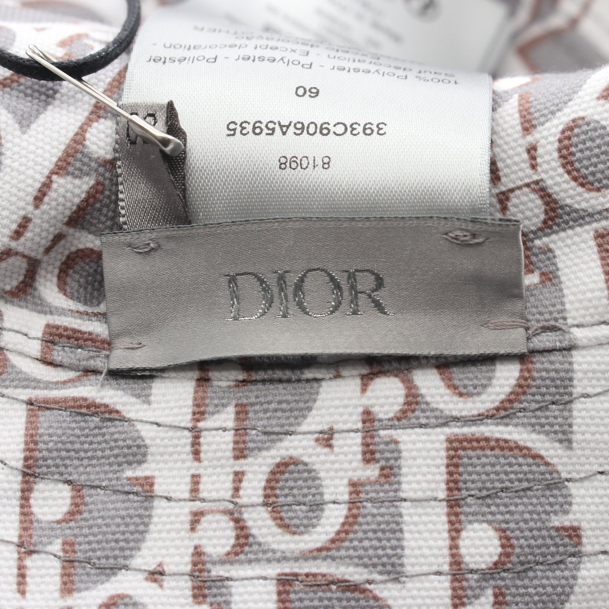 オブリーク リバーシブル バケット ハット コットン グレーブラウン グレー クリスチャンディオール 財布・小物 Christian Dior