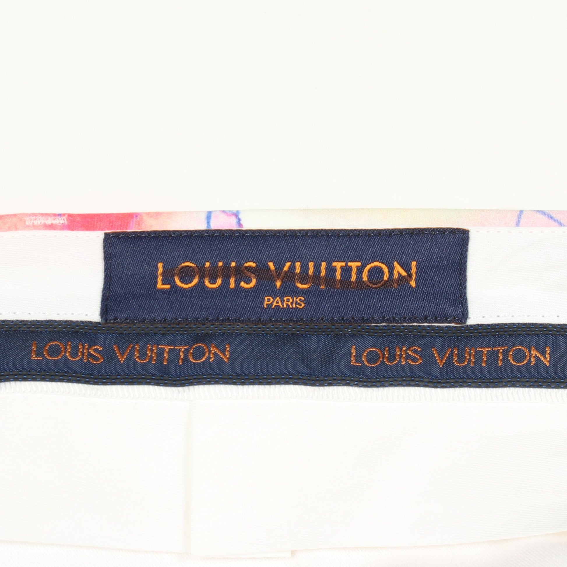 モノグラム ウォーターカラー ショート パンツ コットン ホワイト マルチカラー ルイヴィトン ボトムス LOUIS VUITTON