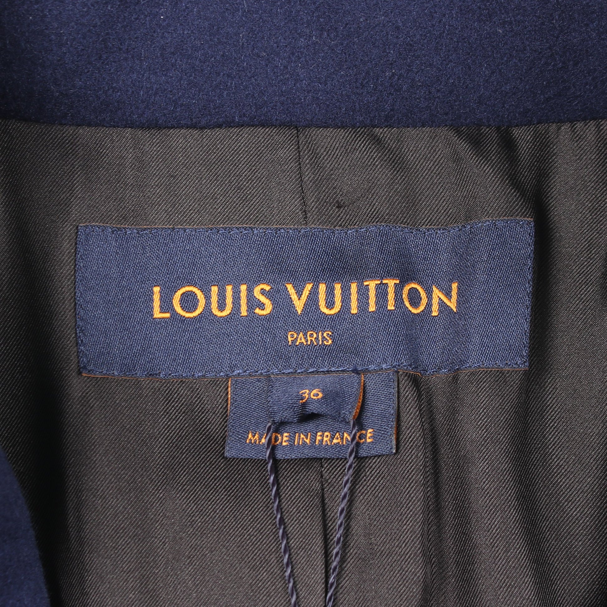 イカリボタン ピーコート ウール カシミヤ ブルー ルイヴィトン アウター LOUIS VUITTON