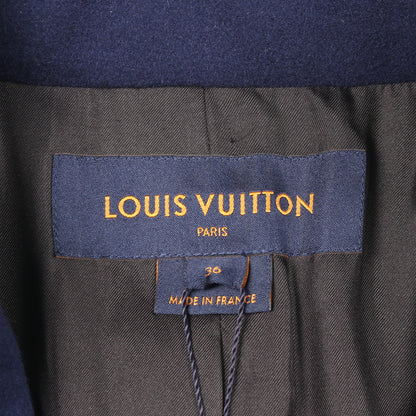 イカリボタン ピーコート ウール カシミヤ ブルー ルイヴィトン アウター LOUIS VUITTON