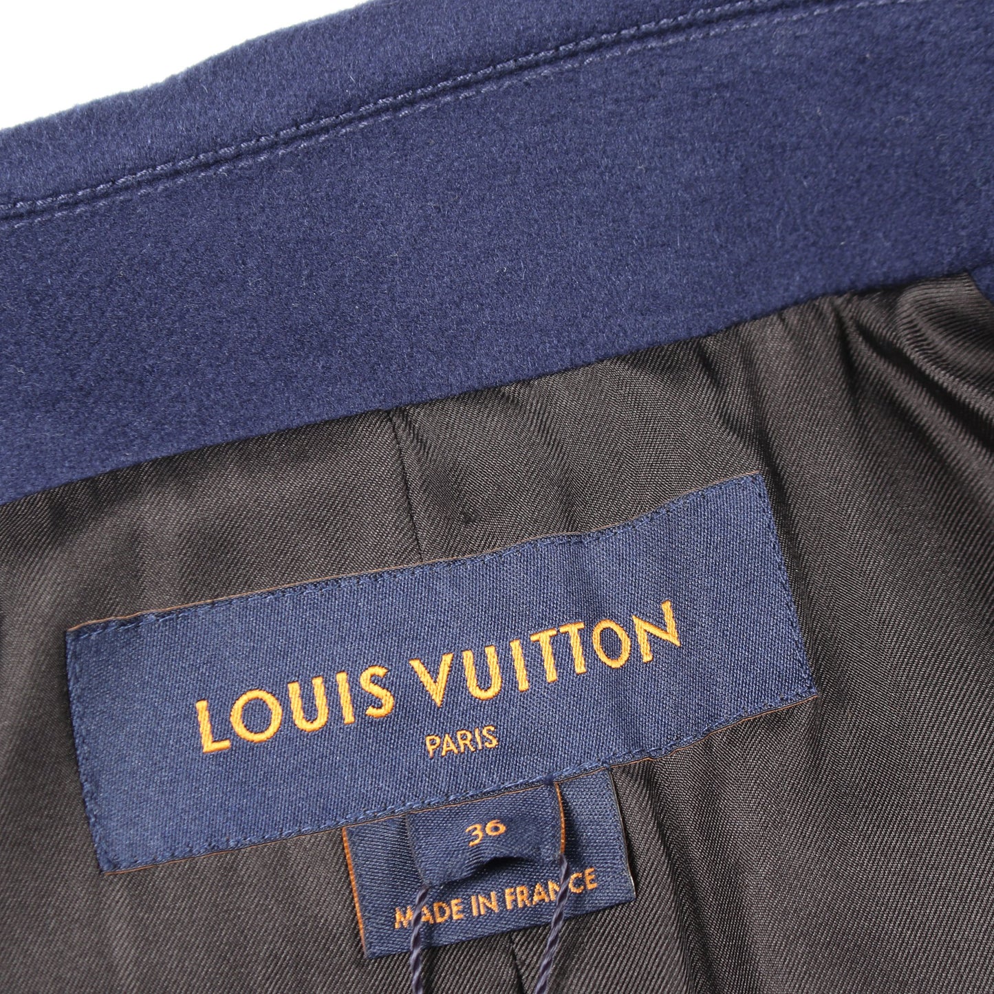 イカリボタン ピーコート ウール カシミヤ ブルー ルイヴィトン アウター LOUIS VUITTON