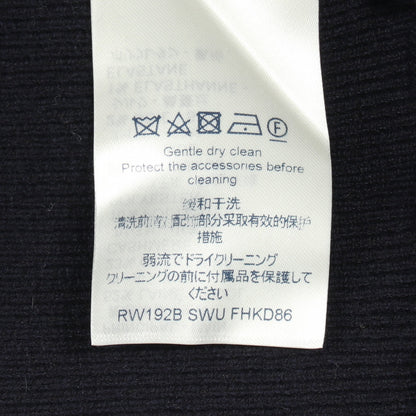 ダミエ ジップアップ フェイクレイヤード ニットワンピース ウール カシミヤ ネイビー マルチカラー ルイヴィトン