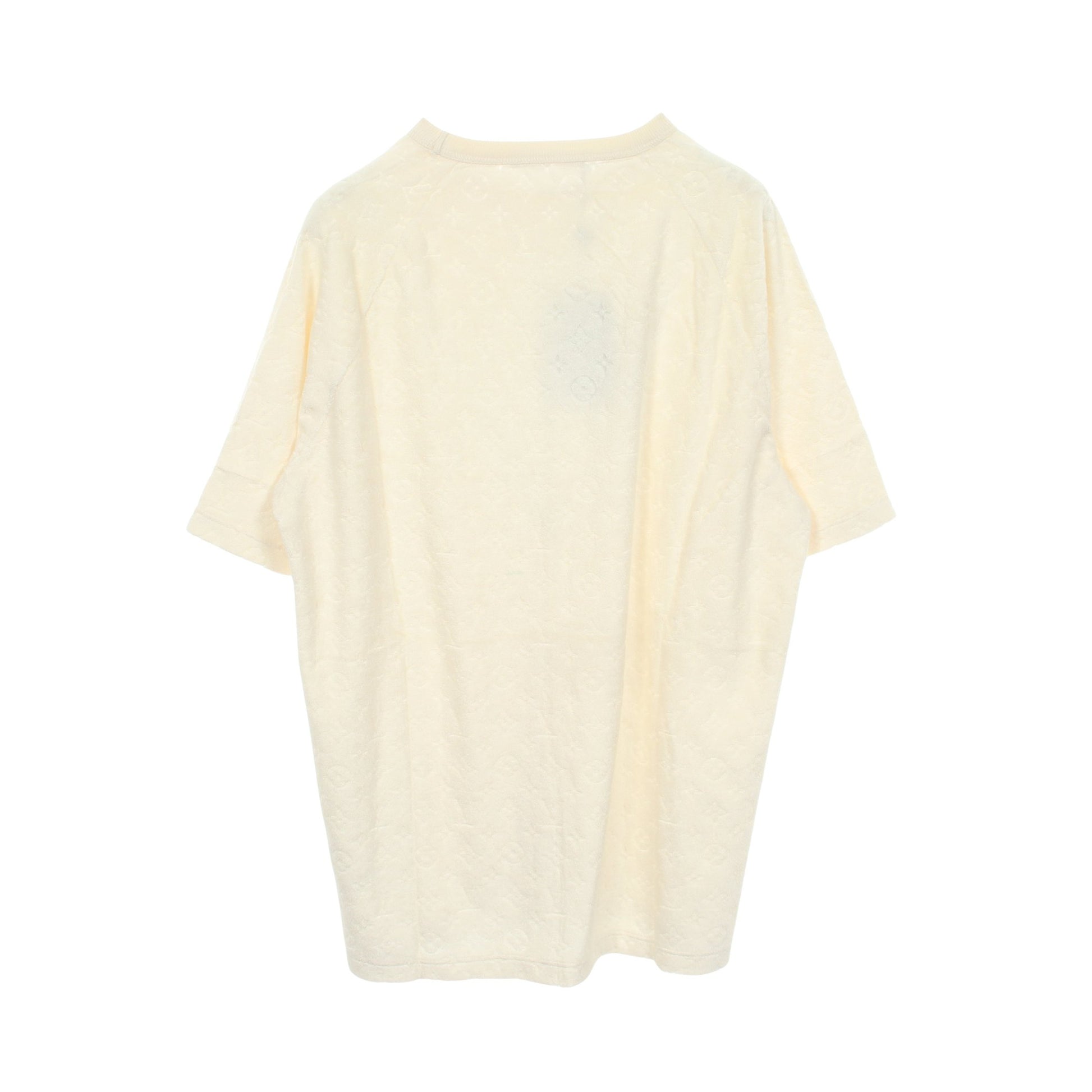 モノグラム タオルリング 半袖Tシャツ シルク コットン ホワイト ルイヴィトン トップス LOUIS VUITTON