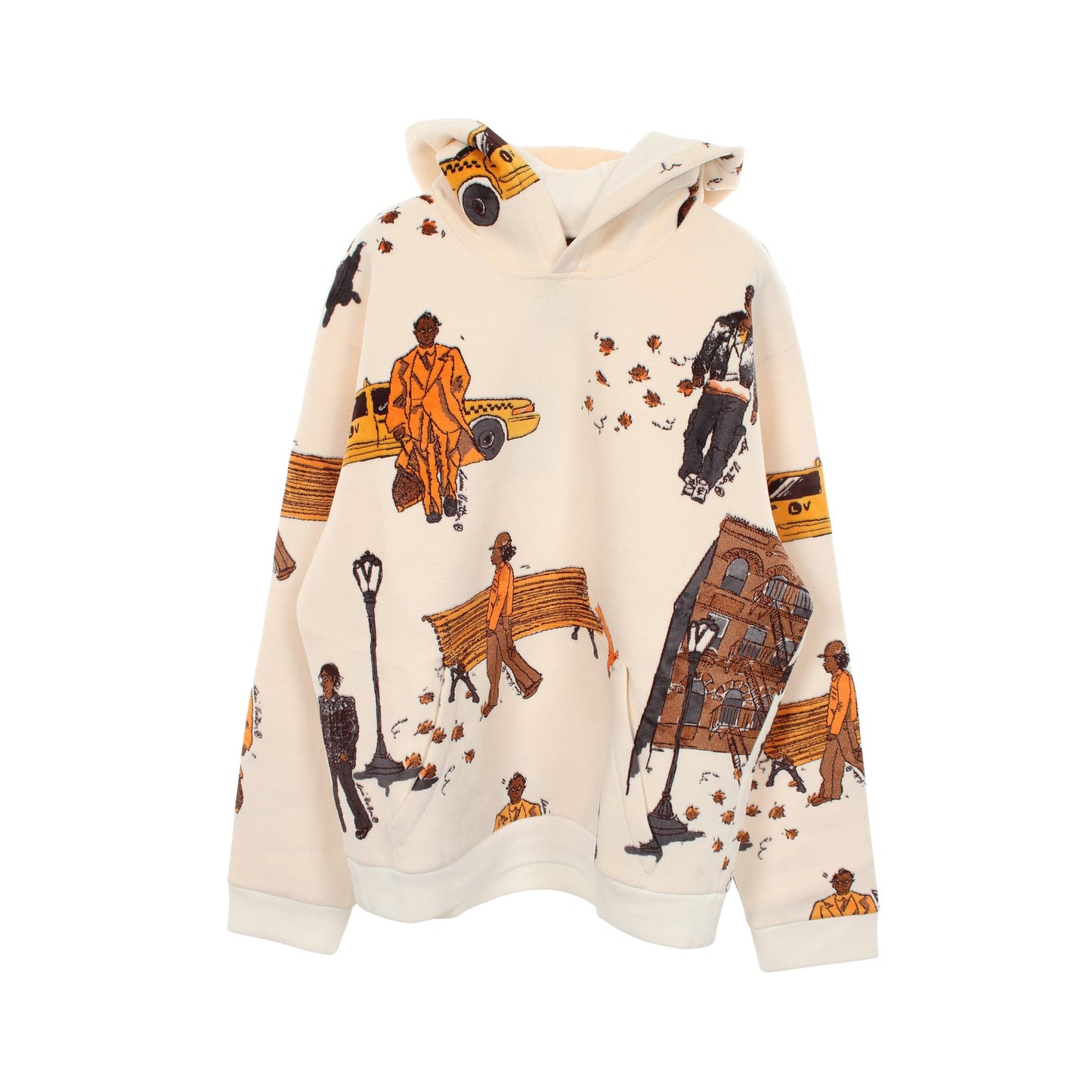NEW WALKERS Print Hoodie プルオーバーパーカー コットン オフホワイト マルチカラー ルイヴィトン トップス LOUIS VUITTON