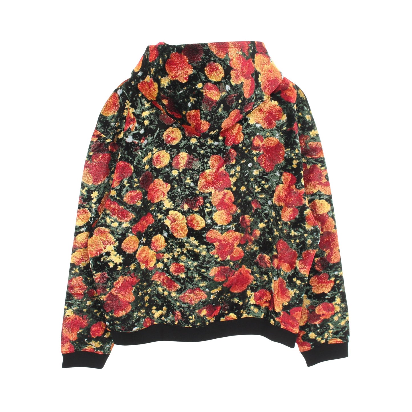 LOUIS VUITTON × Virgi lAbloh ポピーズ 花柄 プルオーバーパーカー コットン レーヨン ブラック レッド マルチカラー ルイヴィトン