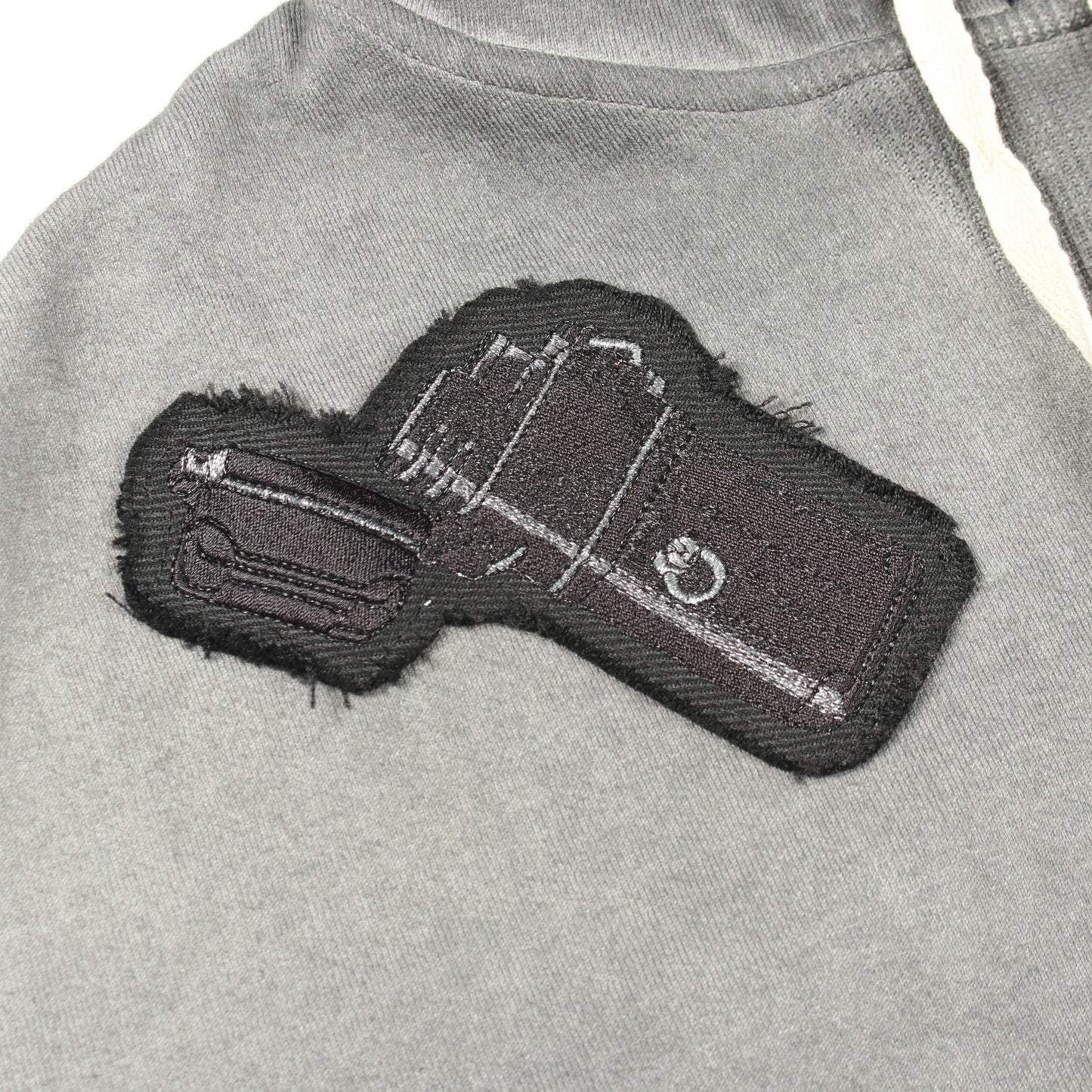 ロゴワッペン グラデーション プルオーバーパーカー コットン グレー ルイヴィトン