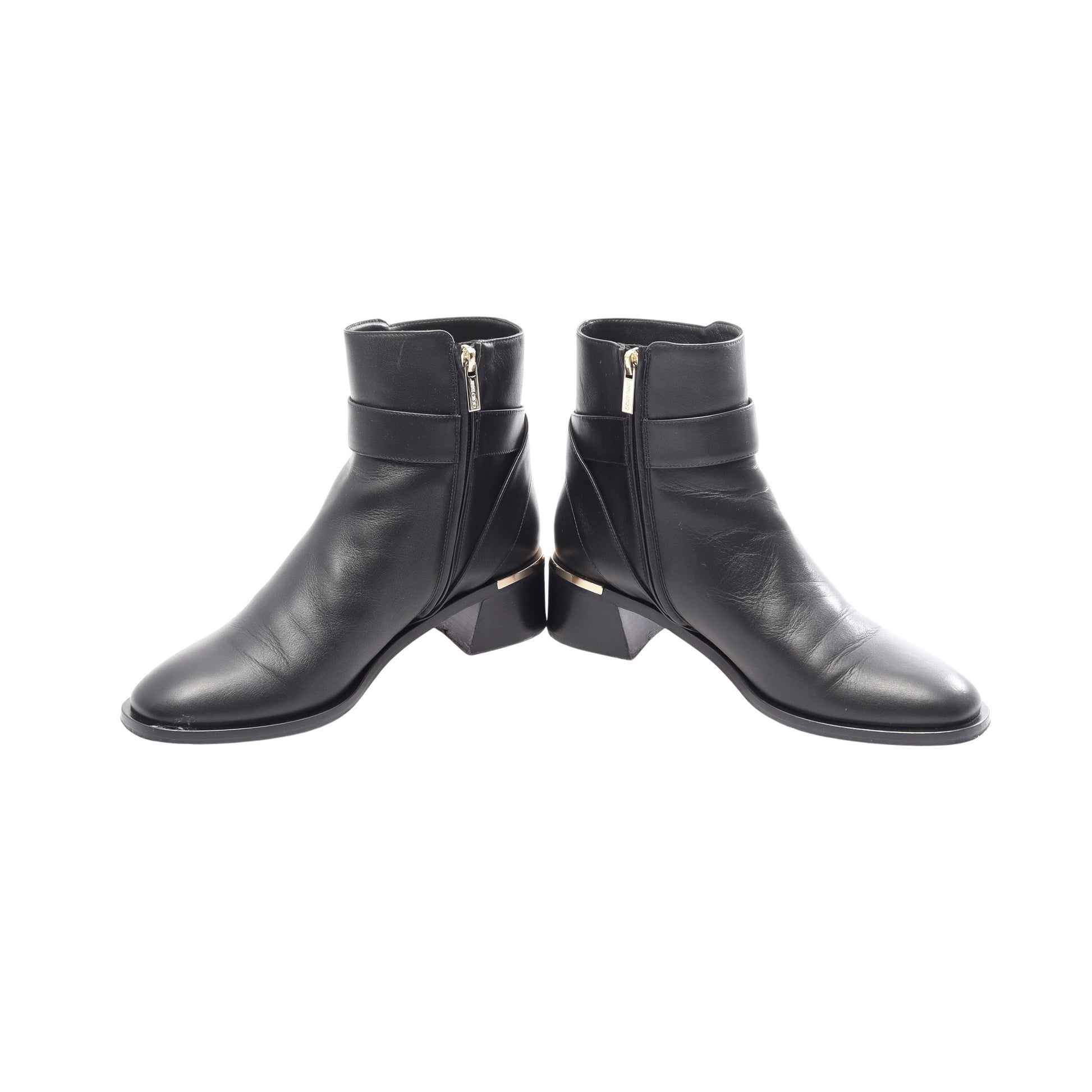 CLARICE 45 ショート ブーツ レザー ブラック ジミーチュウ シューズ JIMMY CHOO
