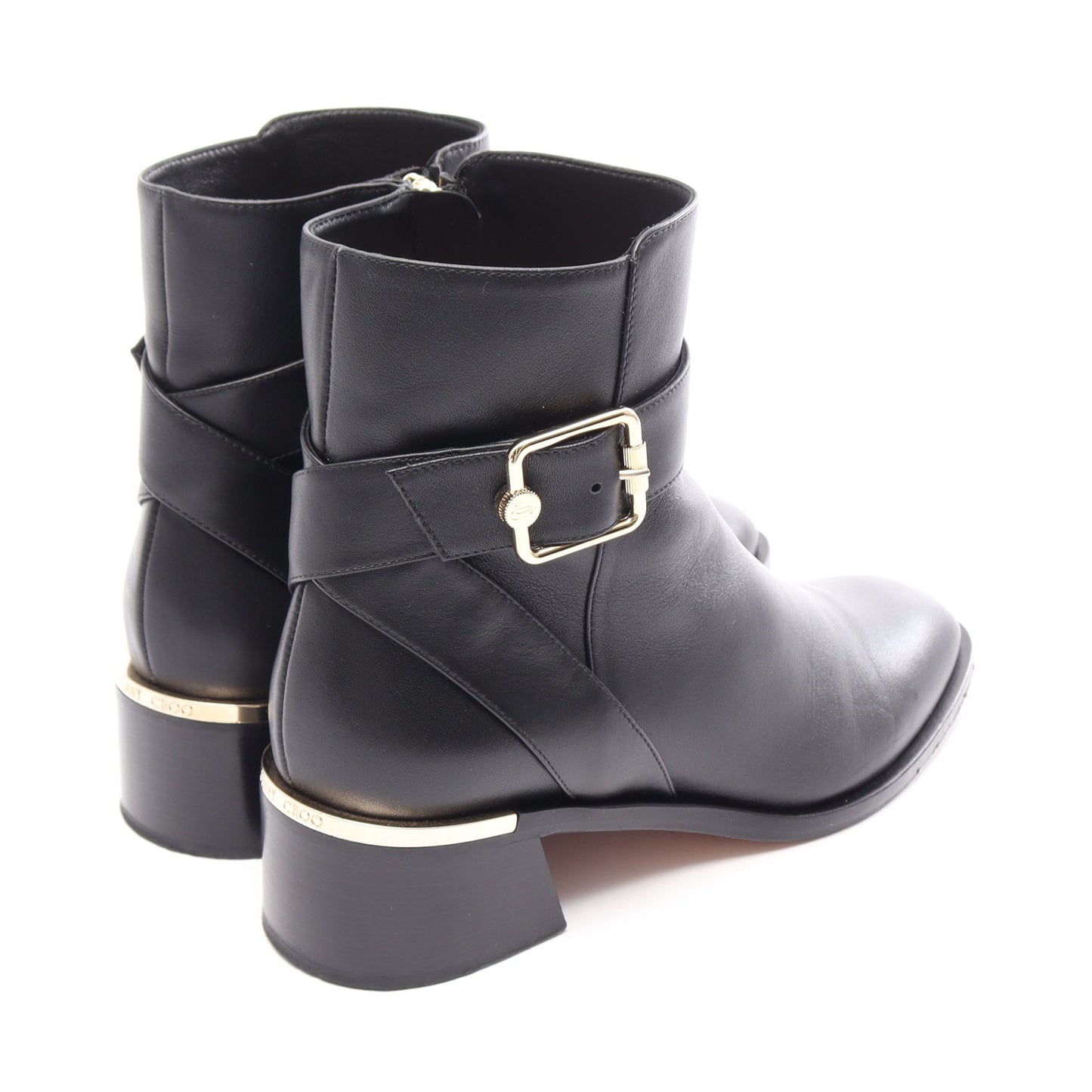 CLARICE 45 ショート ブーツ レザー ブラック ジミーチュウ シューズ JIMMY CHOO
