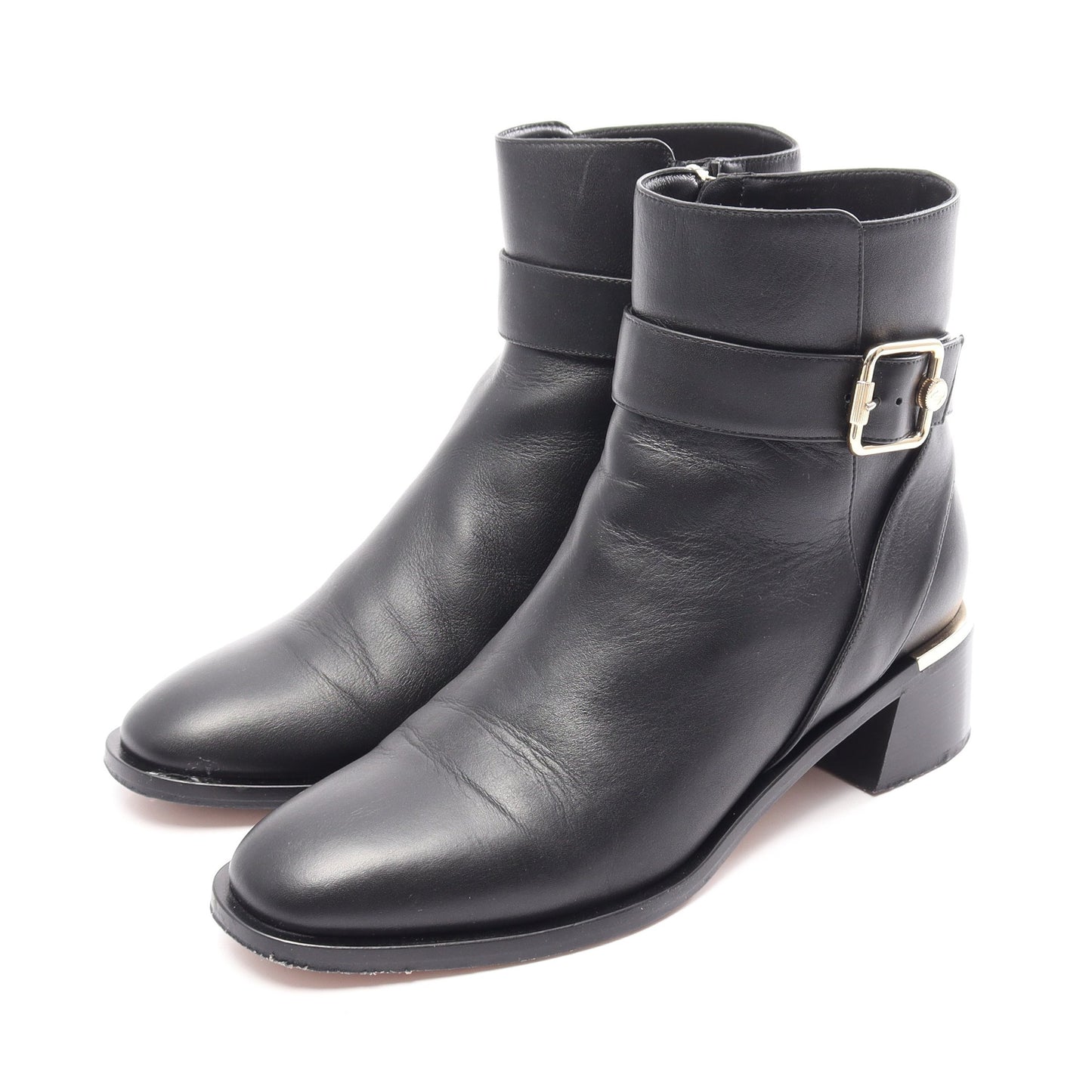 CLARICE 45 ショート ブーツ レザー ブラック ジミーチュウ シューズ JIMMY CHOO