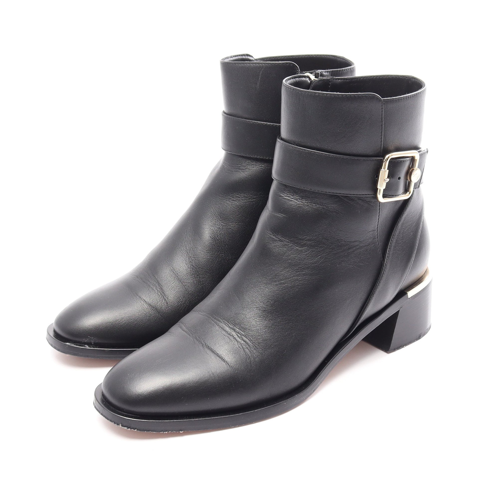 CLARICE 45 ショート ブーツ レザー ブラック ジミーチュウ シューズ JIMMY CHOO