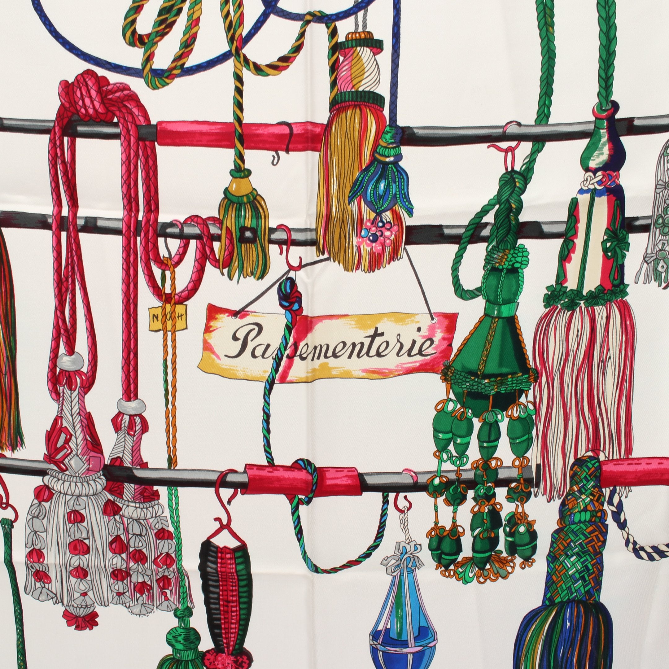 カレ90 Pasementerie スカーフ シルク ピンクパープル マルチカラー