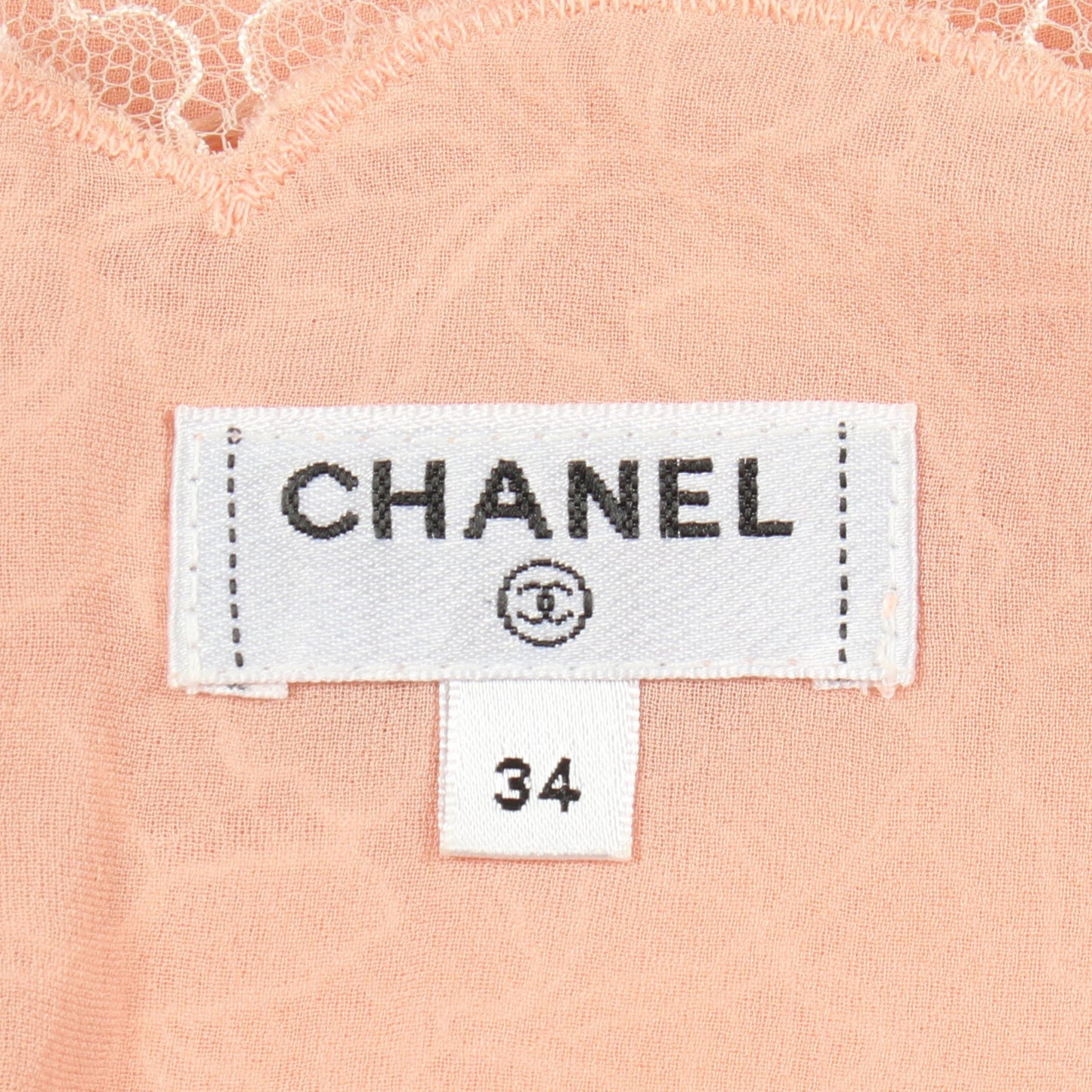 ココマークボタン 花柄 総レース キャミソール レーヨン ナイロン ピンク シャネル トップス CHANEL