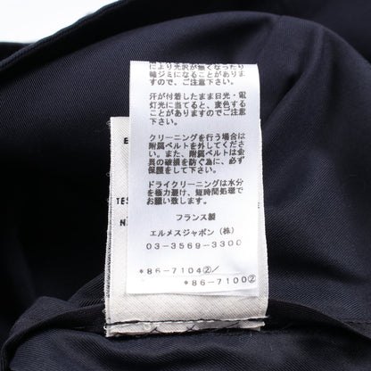 ノースリーブ ワンピース コットン ナイロン ネイビー エルメス