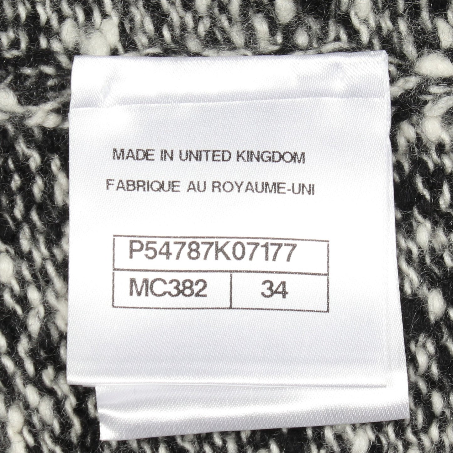 ニット ジップアップパーカー カシミヤ ブラック オフホワイト シャネル