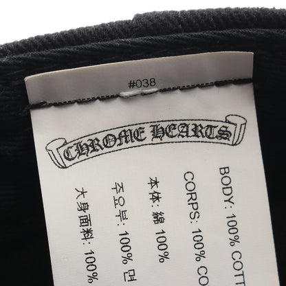 SLOUCHY 5 PANEL CAP ダガー刺繍 キャップ コットン ブラック クロムハーツ
