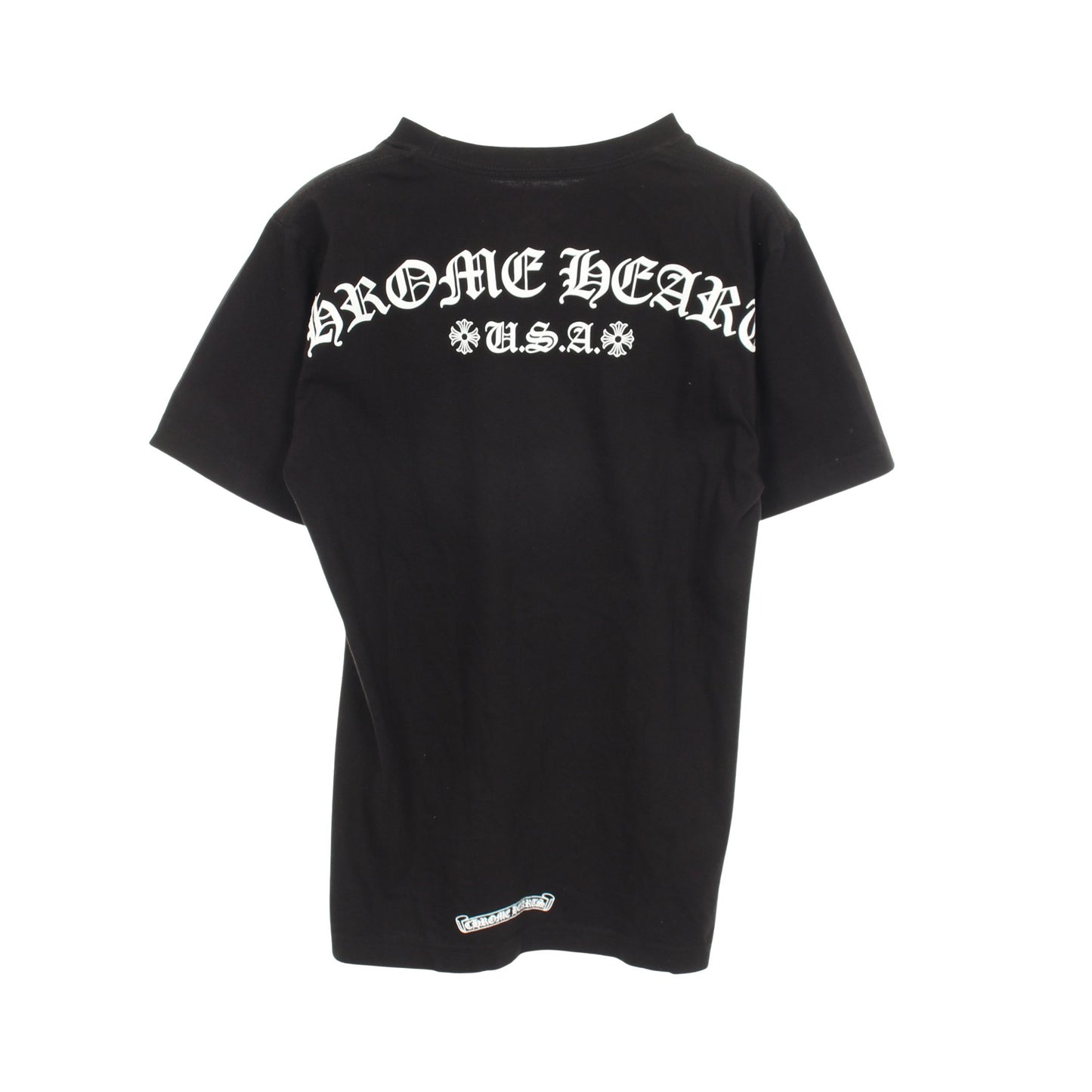 スクロールラベル USAバックロゴ 半袖Tシャツ コットン ブラック クロムハーツ