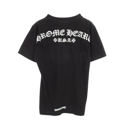スクロールラベル USAバックロゴ 半袖Tシャツ コットン ブラック クロムハーツ