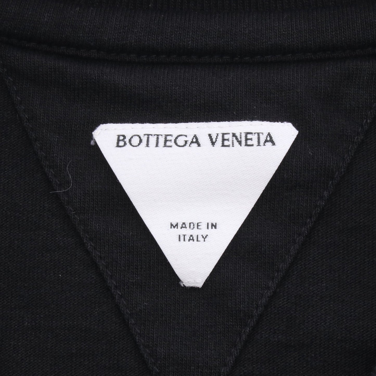 クルーネック 半袖Tシャツ コットン ブラック ボッテガヴェネタ トップス BOTTEGA VENETA