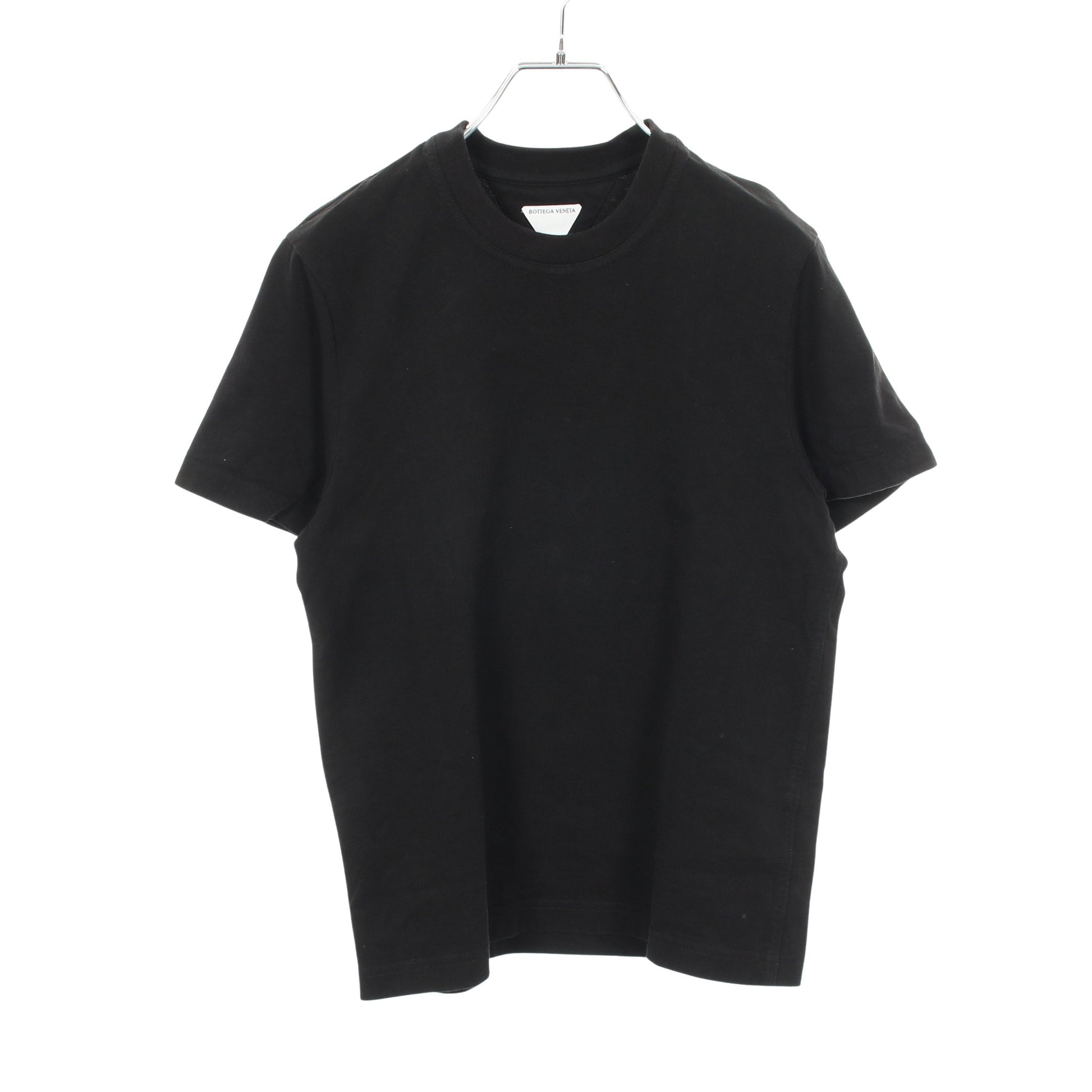 クルーネック 半袖Tシャツ コットン ブラック ボッテガヴェネタ トップス BOTTEGA VENETA