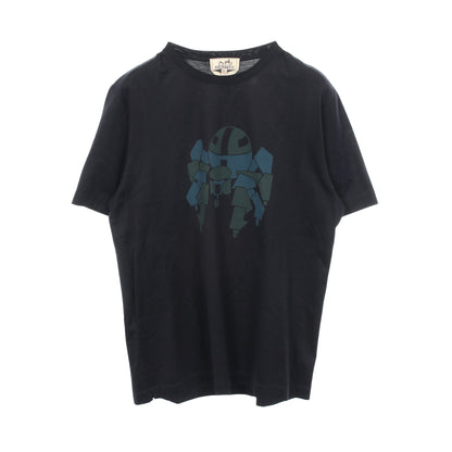 クルーネック 半袖Tシャツ コットン ブラック エルメス トップス HERMES