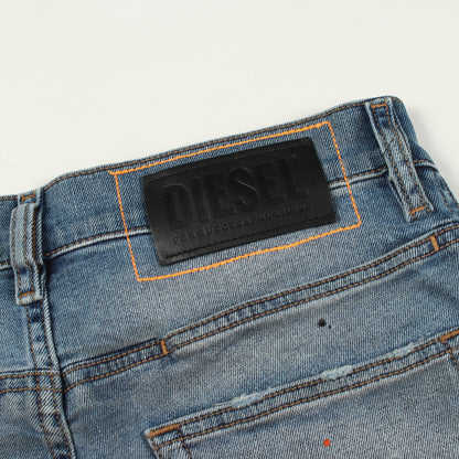 ダメージ加工 ペイント加工 デニムパンツ コットン ライトブルー ディーゼル ボトムス DIESEL