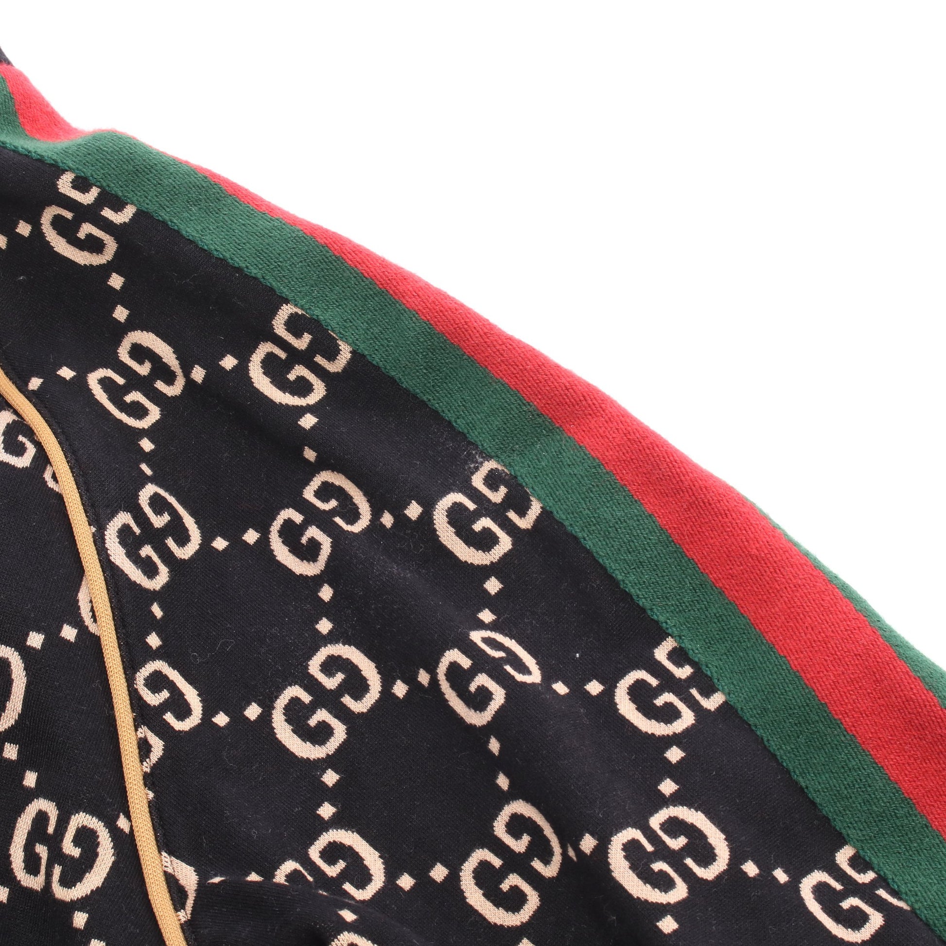 GGコットンジャージー ジャケット トラックジャケット コットン ブラック マルチカラー グッチ アウター GUCCI