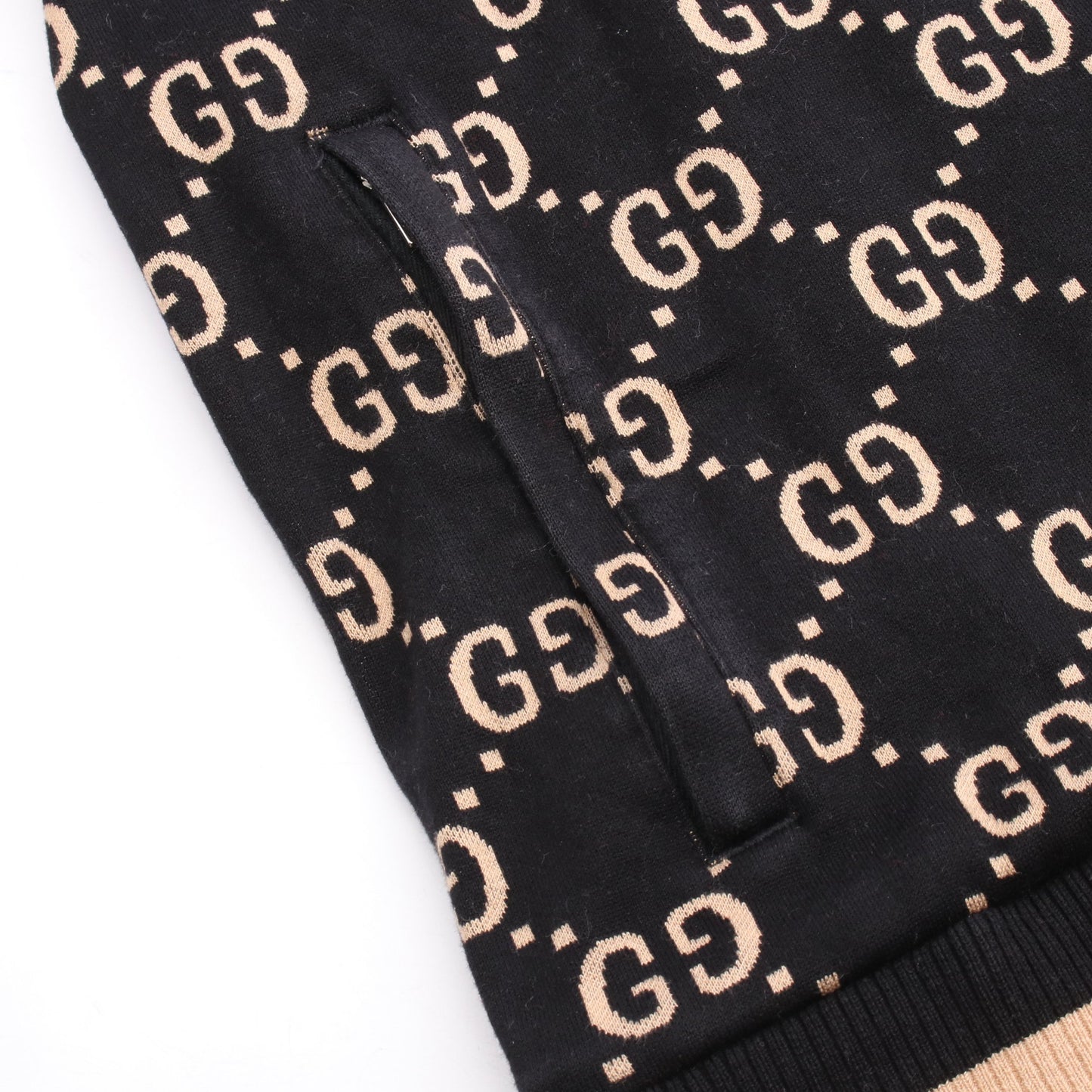 GGコットンジャージー ジャケット トラックジャケット コットン ブラック マルチカラー グッチ アウター GUCCI