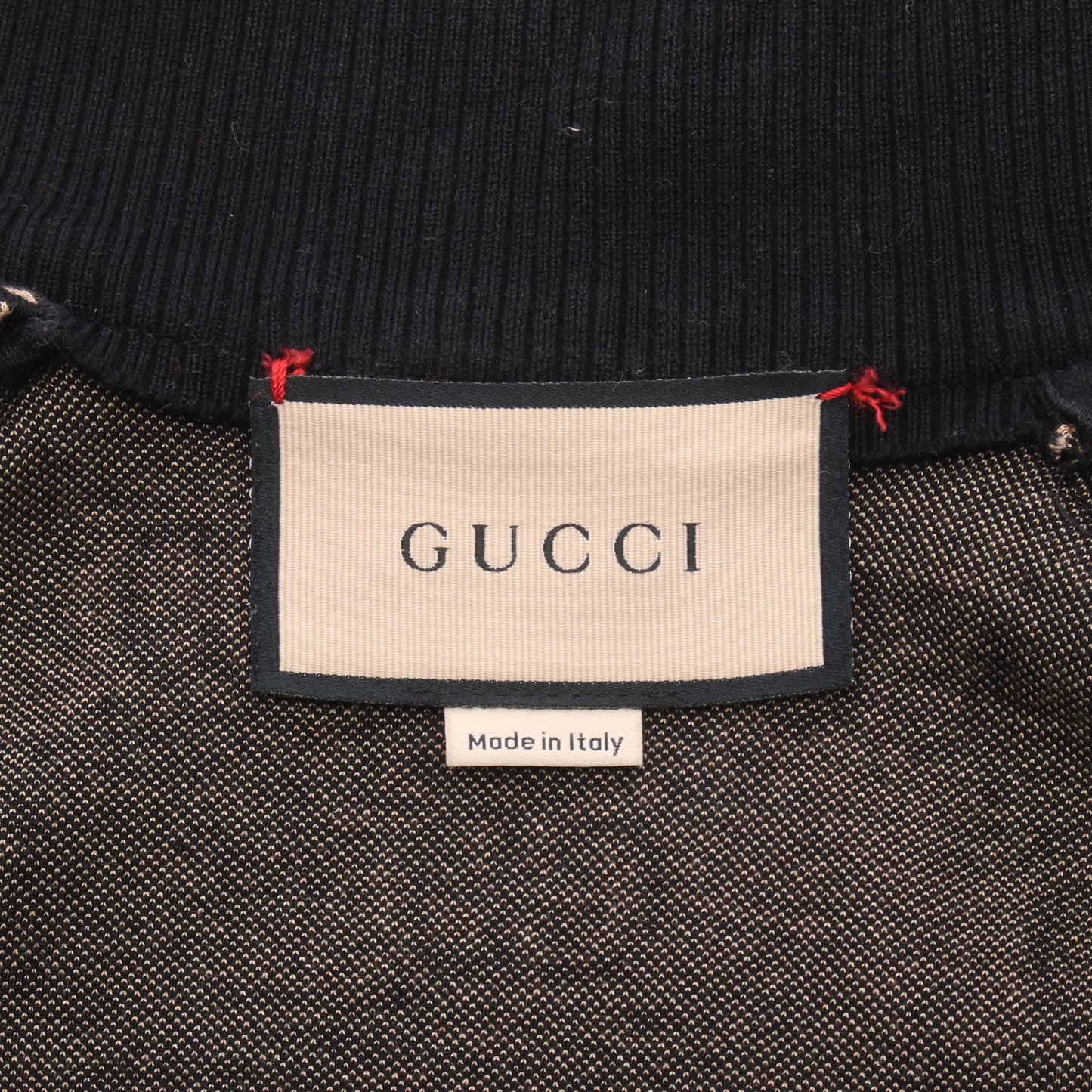 GGコットンジャージー ジャケット トラックジャケット コットン ブラック マルチカラー グッチ アウター GUCCI