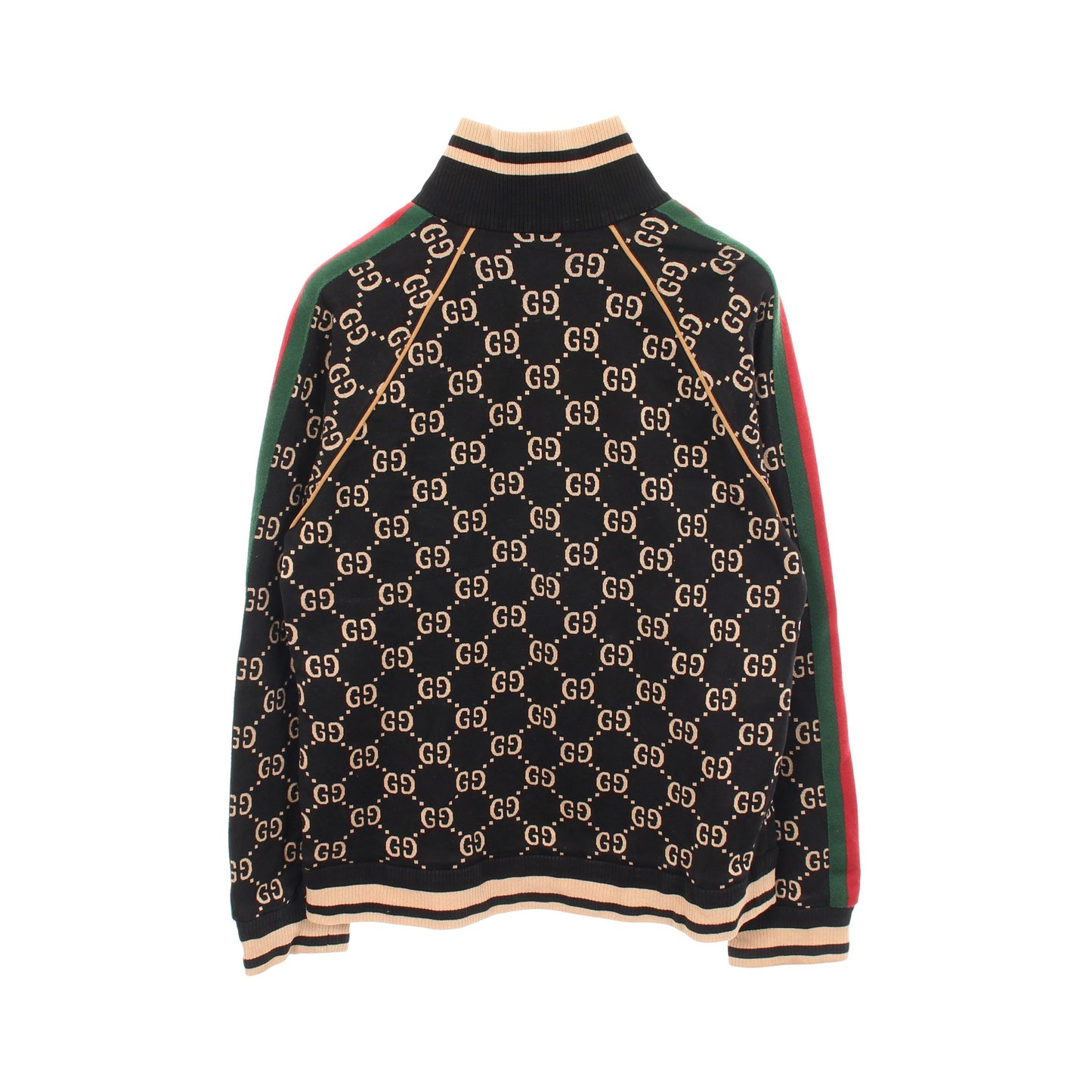 GGコットンジャージー ジャケット トラックジャケット コットン ブラック マルチカラー グッチ アウター GUCCI