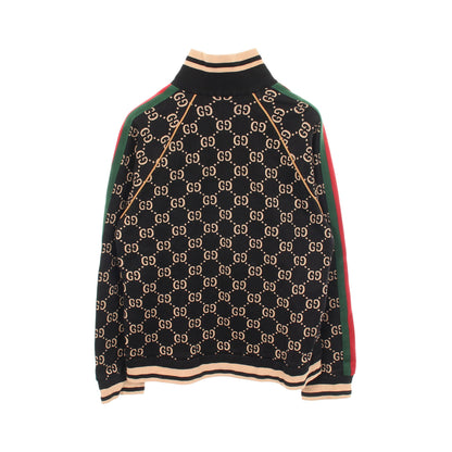 GGコットンジャージー ジャケット トラックジャケット コットン ブラック マルチカラー グッチ アウター GUCCI