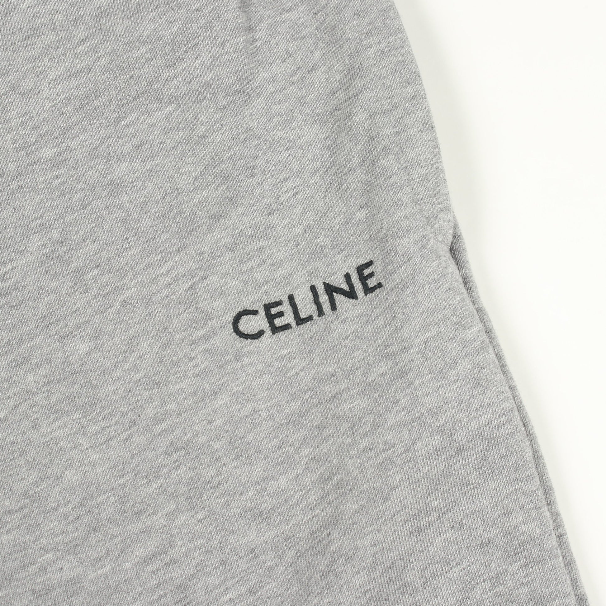 ロゴ刺繍 スウェットパンツ コットン グレー セリーヌ ボトムス CELINE