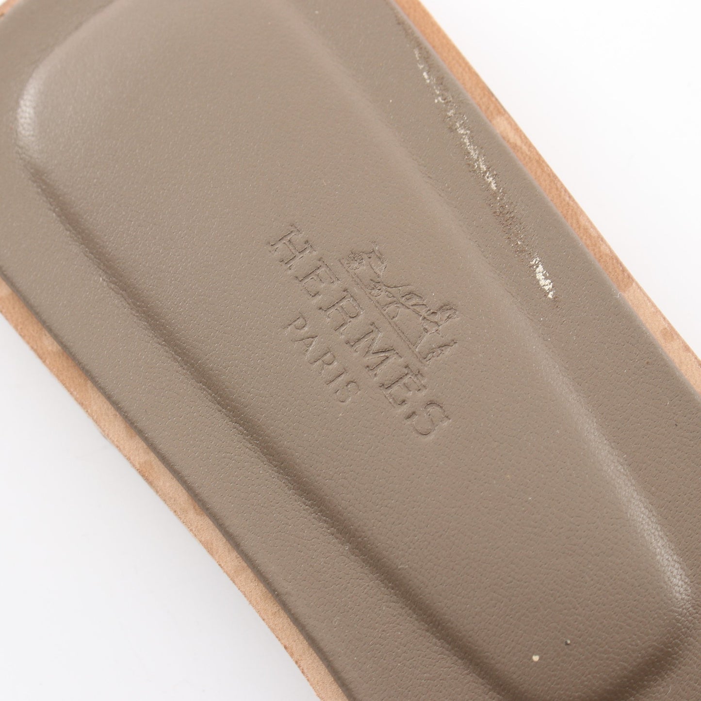 オラン ミュール サンダル レザー グレーベージュ エルメス