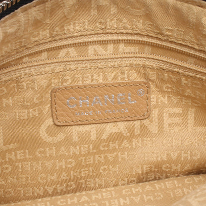 ロゴ フリンジ ショルダーバッグ レザー ブラック シルバー金具 シャネル バッグ CHANEL